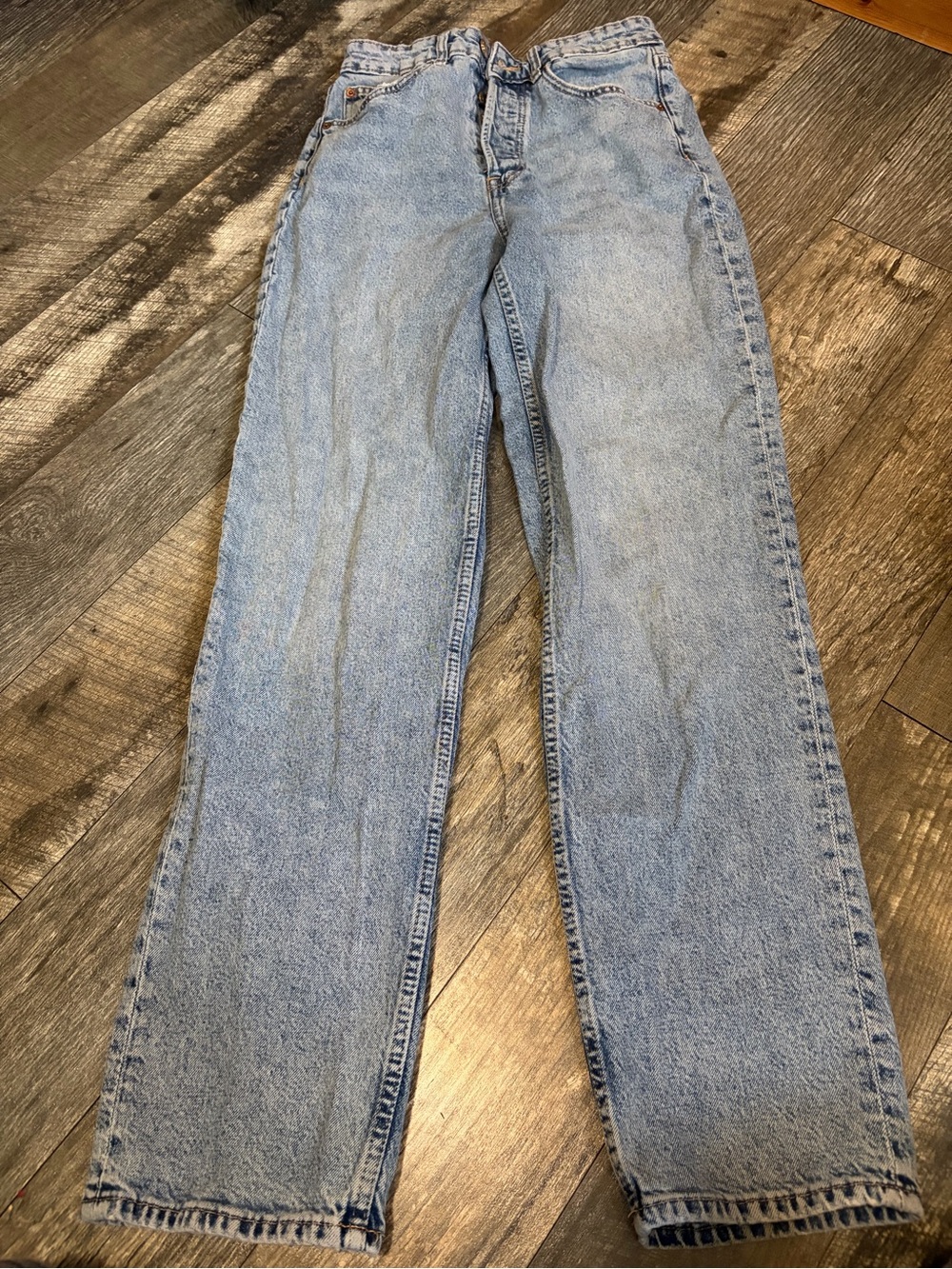 Vintage Divided Women's High-Rise Jeans button fly - Light Blue Wash size 4